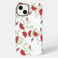 . Elegant Red Floral Pattern White Samsung Galaxy