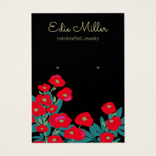 Elegant Red Floral Script   Earring Jewellery