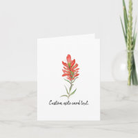 Elegant Red Flower Art Indian Paintbrush