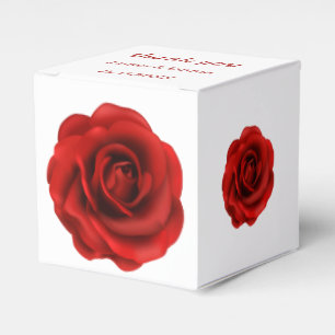 Elegant Red Flower Wedding  Favour Box