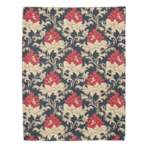 Elegant Red Gold Flowers