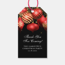 Elegant Red Gold Ornaments Christmas Party