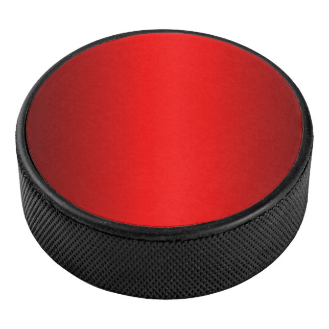 Elegant Red Gradient   Hockey Puck (3/4)