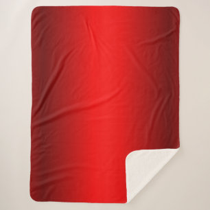 Elegant Red Gradient   Sherpa Blanket