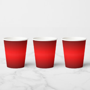 Elegant Red Gradient to Black Paper Cups