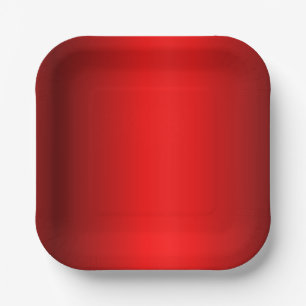 Elegant Red Gradient to Black  Paper Plate