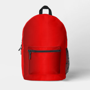 Elegant Red Gradient to Black Printed Backpack