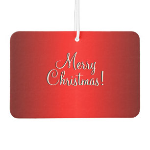Elegant Red Gradient w Text of Choice Car Air Freshener
