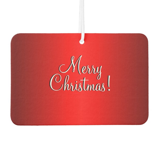 Elegant Red Gradient w Text of Choice Car Air Freshener (Front)