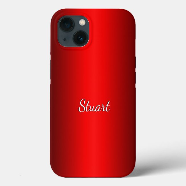 Elegant Red Gradient w Text of Choice Case-Mate iPhone Case (Back)
