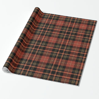 Elegant Red | Green | Black Plaid Checkered Wrapping Paper