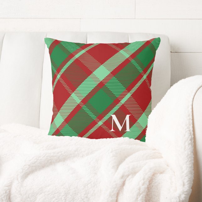 Elegant Red & Green Christmas Plaid  Cushion (Creator Uploaded)