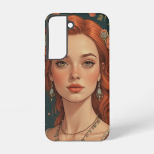 Elegant Red-Haired Princess Samsung Case
