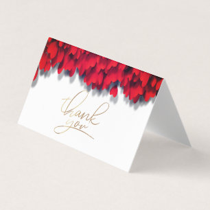 Elegant Red Hearts Business Card