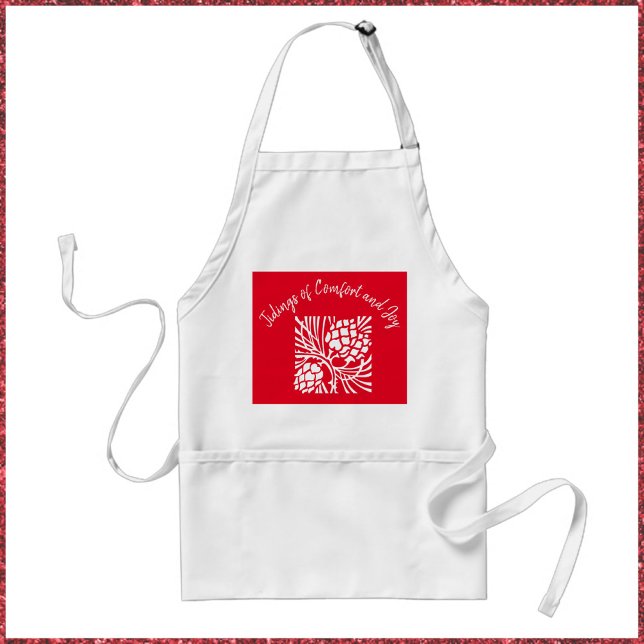 Elegant Red Holiday Season Apron (Creator Uploaded)