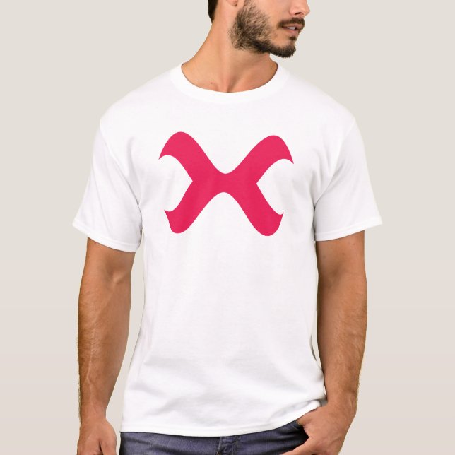 Elegant Red Letter X Monogram T-Shirt (Front)