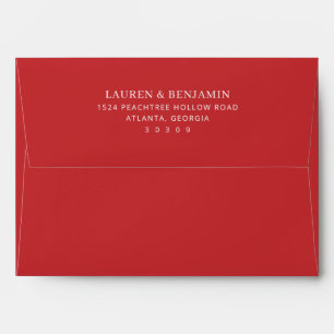 Elegant Red Minimalist Invitation Envelope