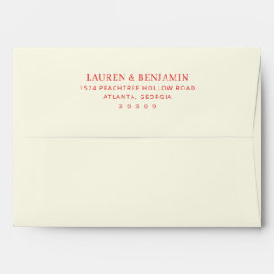 Elegant Red Minimalist Typographic Envelope