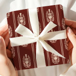 Elegant Red Nutcracker  Wrapping Paper<br><div class="desc">Burgundy Moody Striped Nutcracker Wrapping Paper</div>