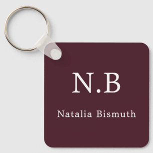 Elegant red personalised key ring