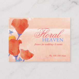 Elegant Red Poppy Business Card