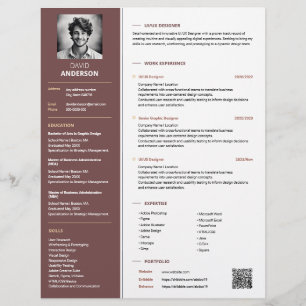 Elegant Red Professional Resume Template