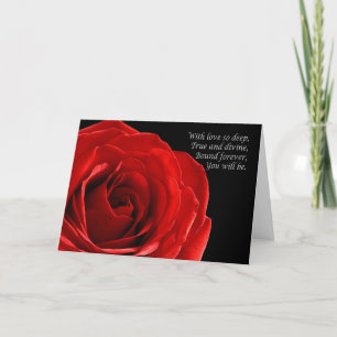 Elegant Red Rose anniversary couple general Card
