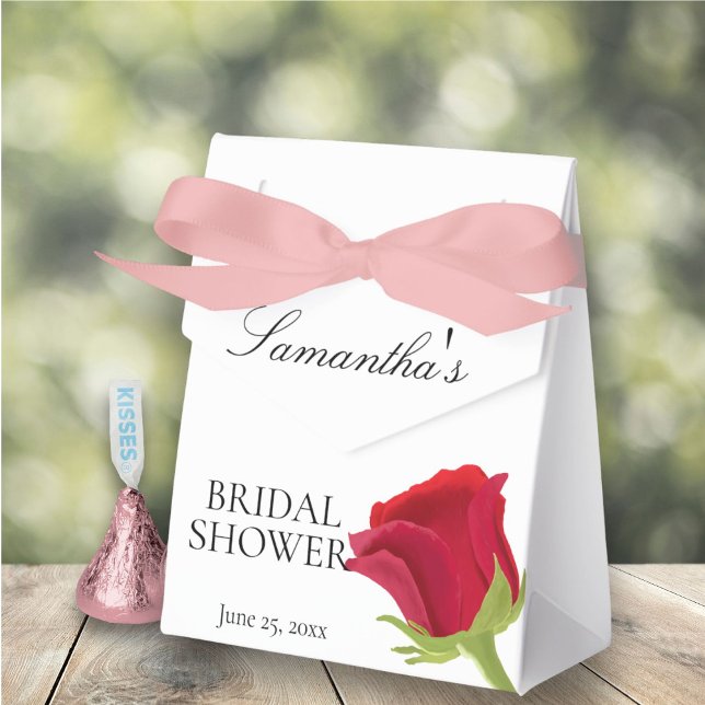 Elegant Red Rose Bridal Shower  Favour Box (Creator Uploaded)