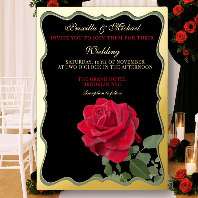 Elegant Red Rose & Gold Wedding  (Creator Uploaded)