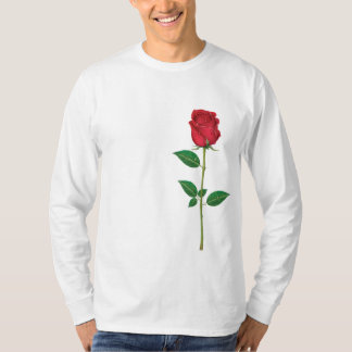 Elegant Red Rose Long-Sleeve T-Shirt