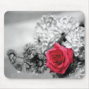 Elegant Red Rose Mouse Pad
