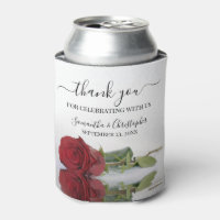 Elegant Red Rose Romantic Wedding Thank You