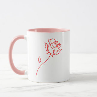 Elegant Red Rose Valentine's Day Coffee Mug