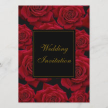 Elegant Red Rose - Wedding Invitation