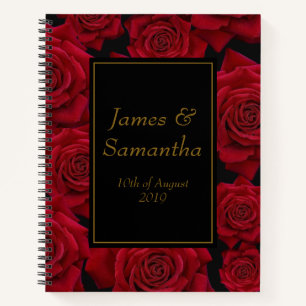 Elegant Red Rose - Wedding Planner Notebook