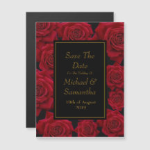 Elegant Red Rose - Wedding Save The Date