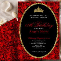 Elegant Red Roses 18th Birthday Debut
