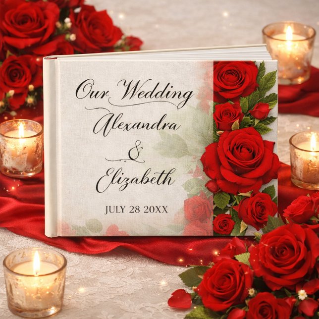 Elegant Red Roses  Guest Book (Creator Uploaded)
