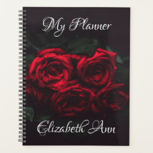 Elegant Red Roses Planner