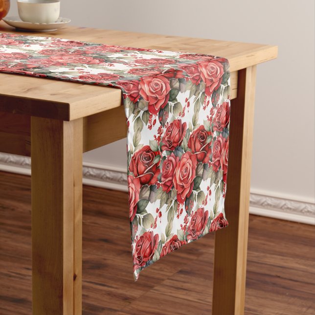 Elegant Red Roses Table Runner (In Situ)