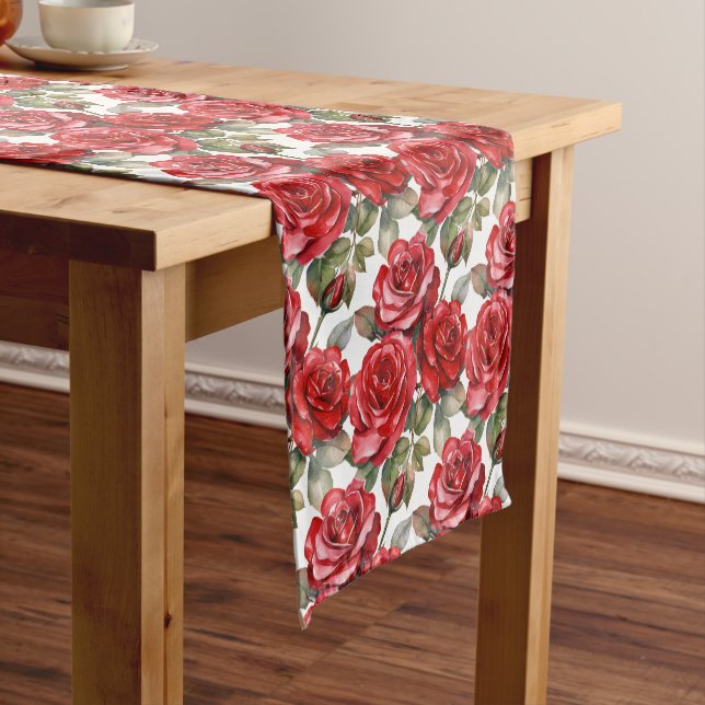 Elegant Red Roses Table Runner (In Situ)