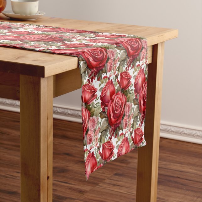 Elegant Red Roses Table Runner (In Situ)