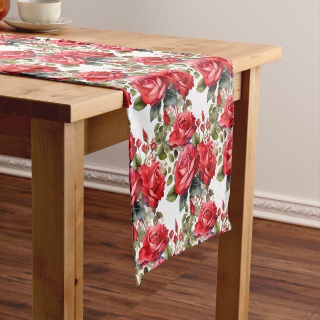 Elegant Red Roses Table Runner (In Situ)