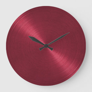 Elegant Red Sheen Large Clock
