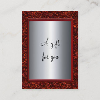 Elegant Red & Silver Christmas Gift Certificate Gi