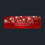 Elegant Red Snowflakes Christmas Address Label<br><div class="desc">Beautiful snowflakes set on a red bokeh background with starburst Christmas Address Label.  Matching invitations & thank you notes available in our shop with postage stamps and stickers.</div>