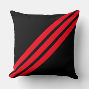Elegant Red Stripes Cushion