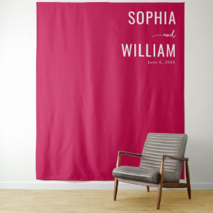 Elegant Red Typographic Tapestry