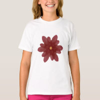 Elegant Red Velvet Flower on Black | Dark Floral A