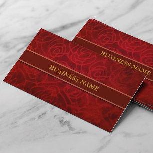 Elegant Red Velvet Texture Business Card